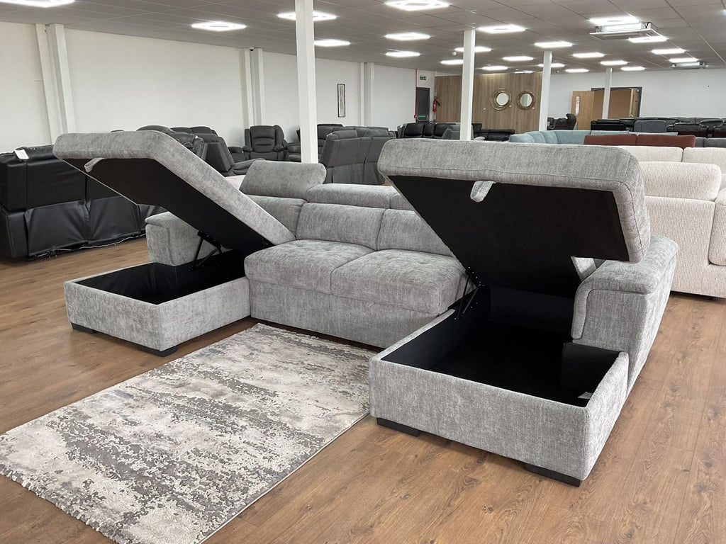 Alaya Sofabed Grey U Shape Corner