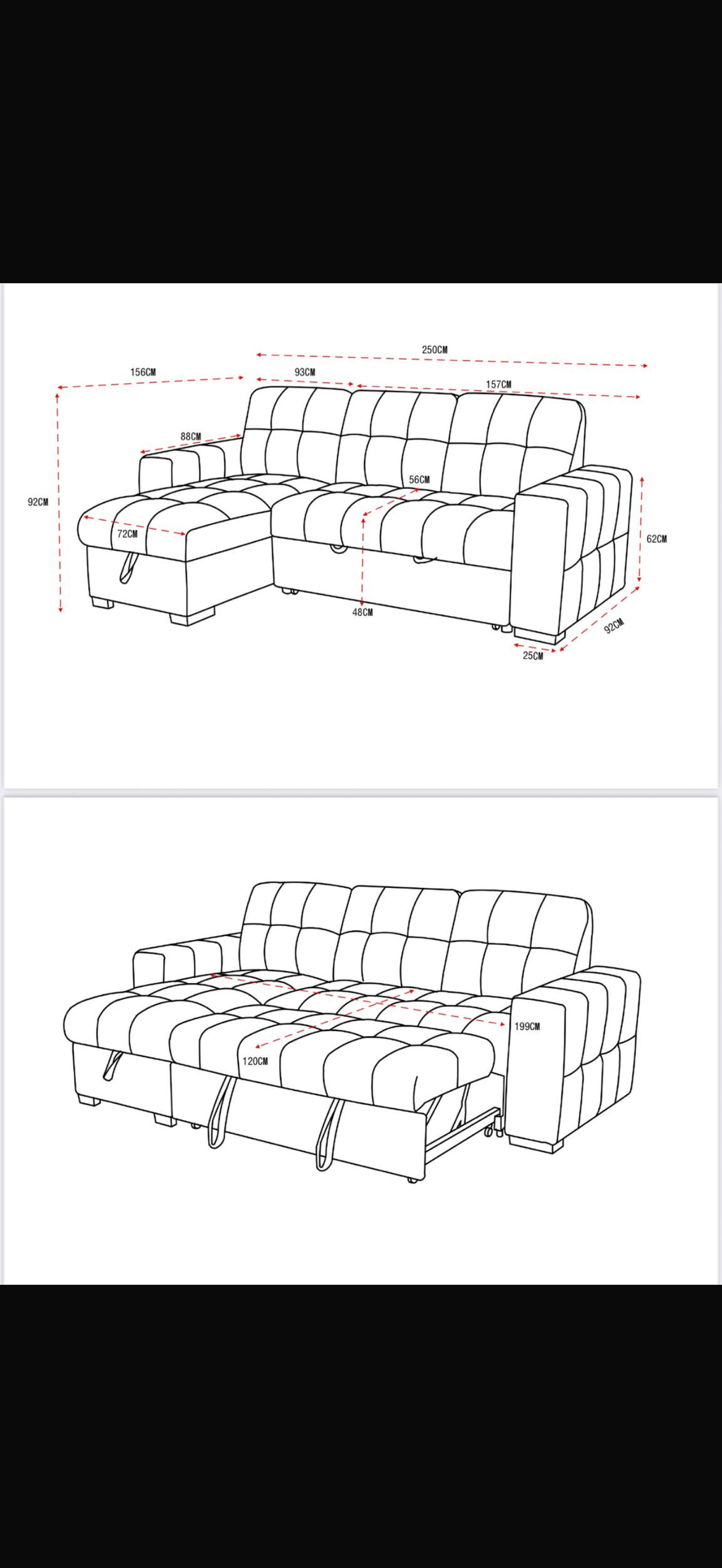 Palermo Universal corner sofabed