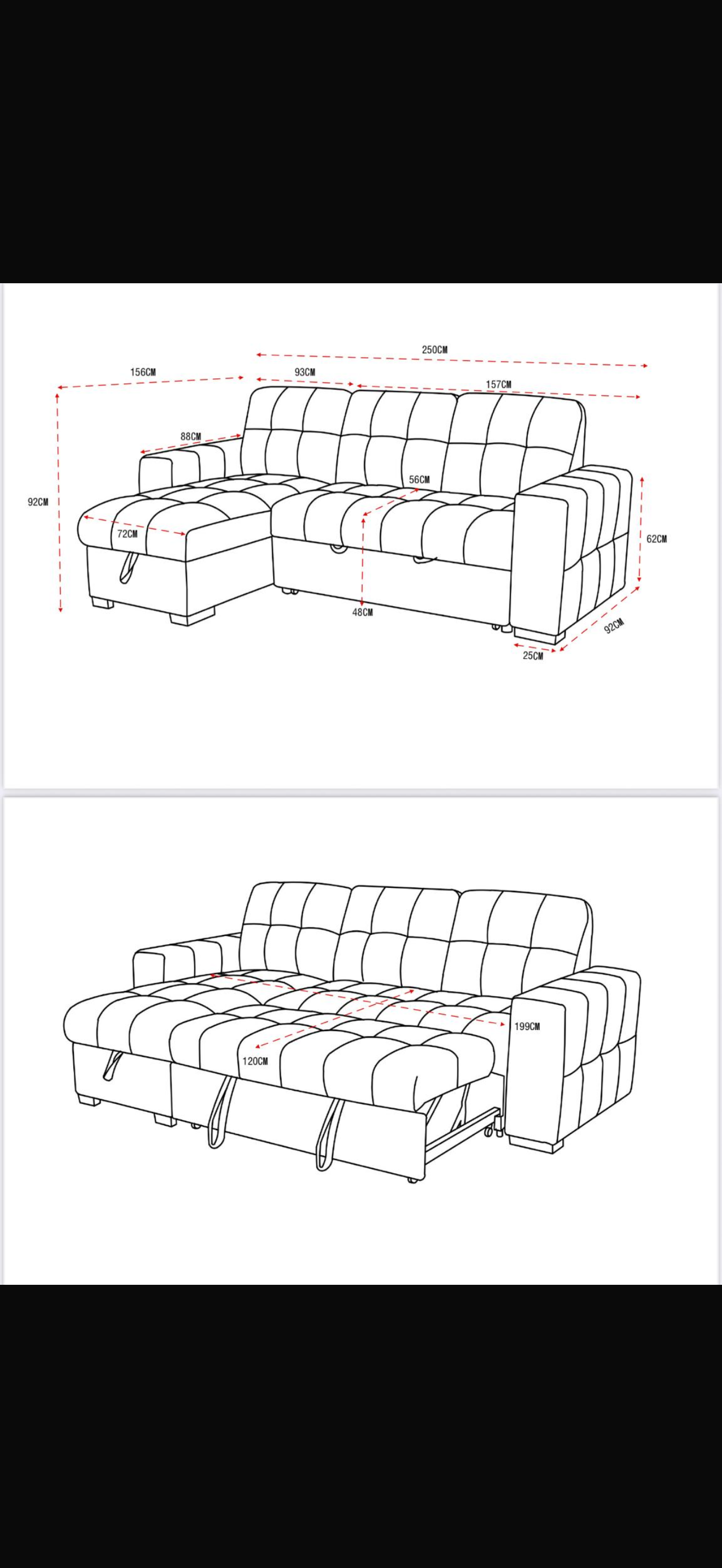 Palermo Universal corner sofabed