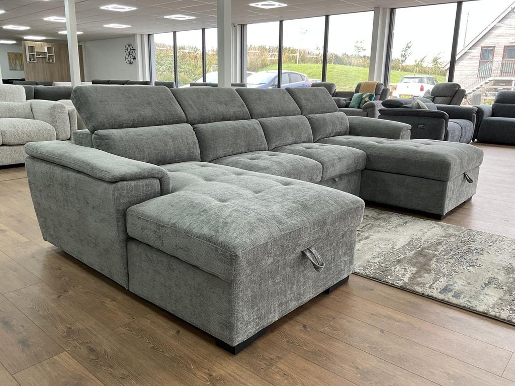 Alaya Sofabed Grey U Shape Corner
