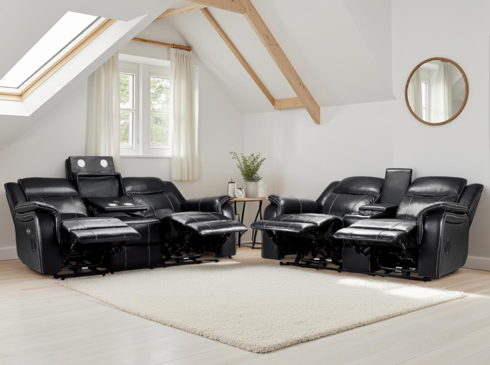 Galaxy Tech Electric Recliner Sofa 3+2 Set